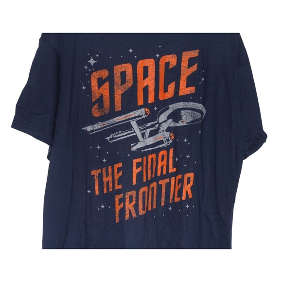 Star Trek The Final Frontier Men’s T-Shirt Blue Navy Size XL  100% Cotton NEW - Picture 3 of 5